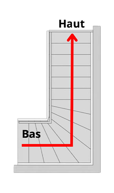 Escalier tournant gauche